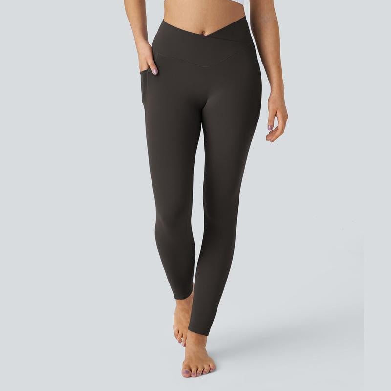 Halara Softlyzero™ Crossover Pocket Plain Leggings-Upf50+