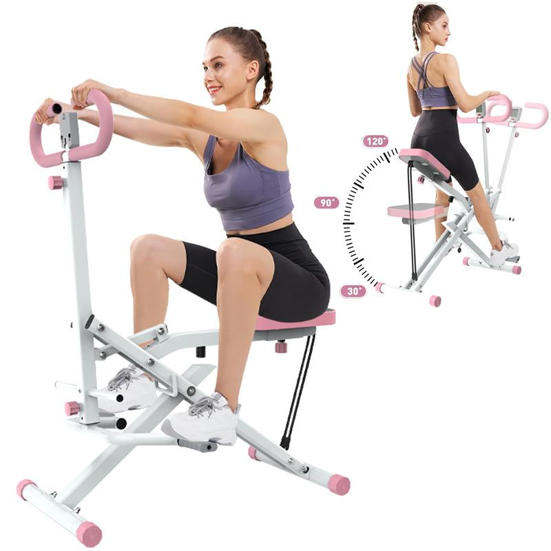 [Fahuac] Squat Machine for Home,Ride & Rowing Machine for Botty Glutes Butt Thighs,Ab Back/Leg Press Hip Thrust,330Lbs Foldable Exercise Equipment