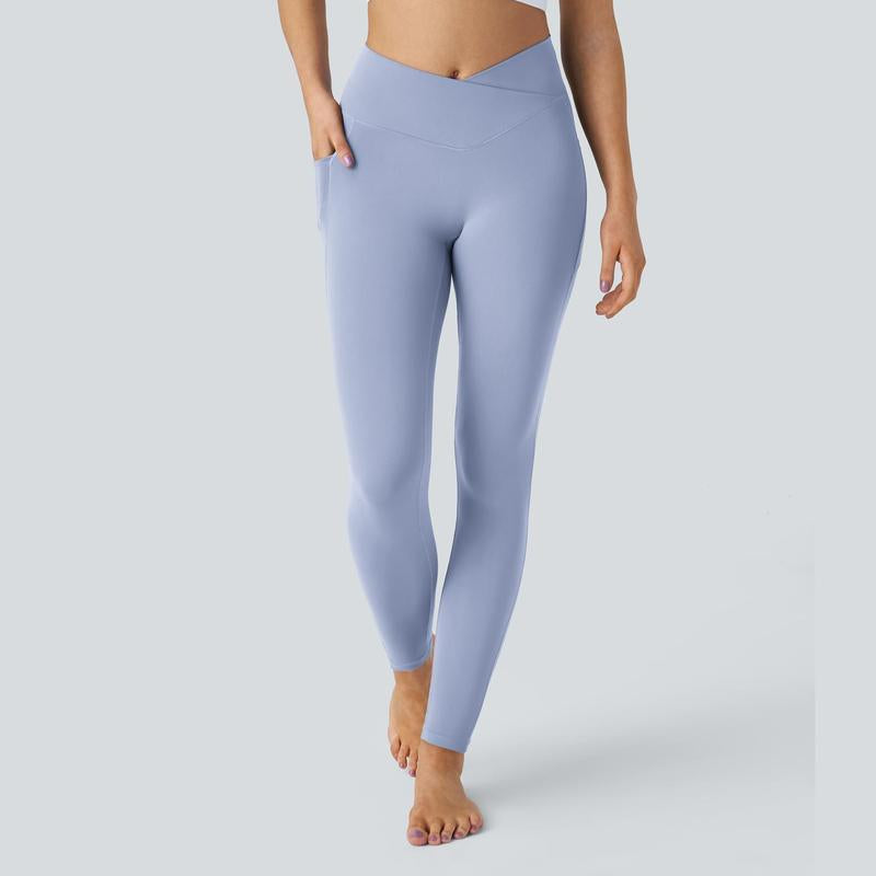 Halara Softlyzero™ Crossover Pocket Plain Leggings-Upf50+