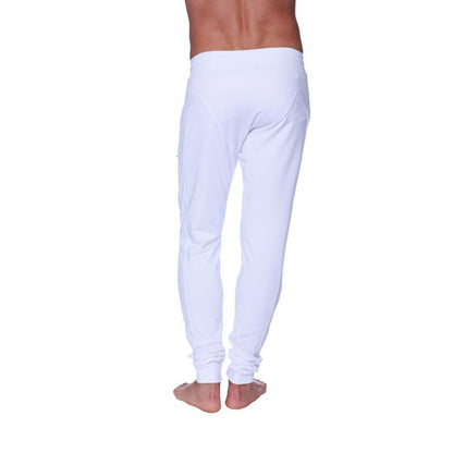 Long Cuffed Jogger & Yoga Sweat Pants (White)