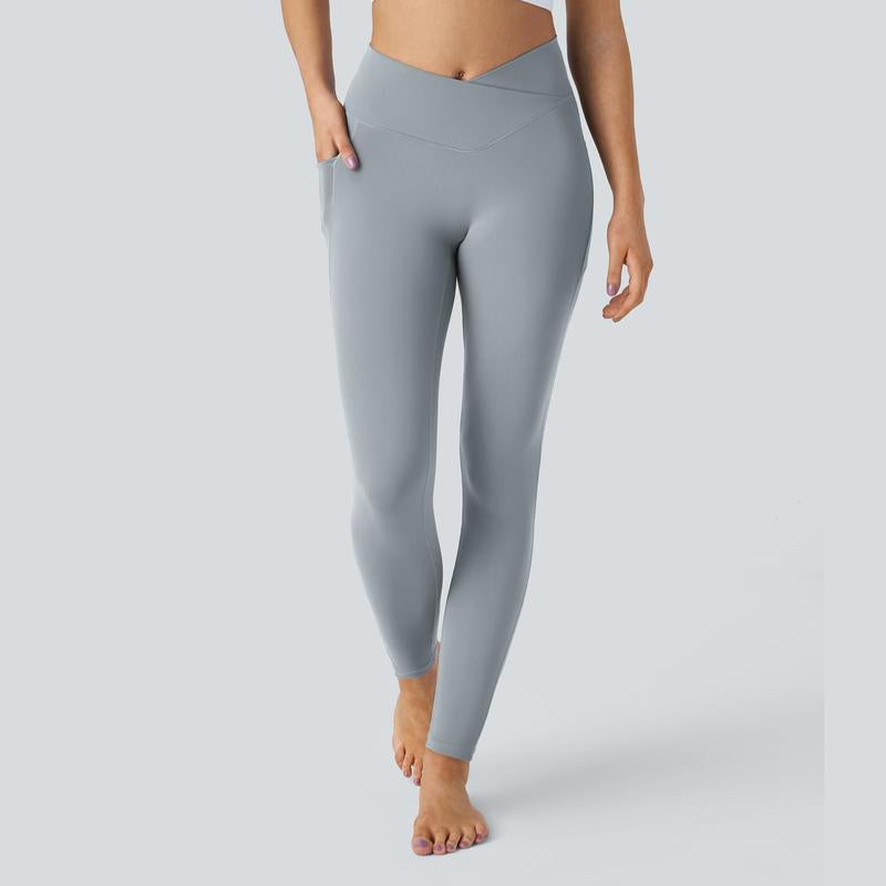 Halara Softlyzero™ Crossover Pocket Plain Leggings-Upf50+