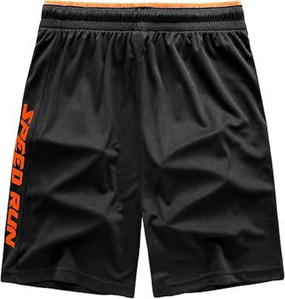 3PCS Men'S Athletic Shorts, Quick-Dry Jersey Shorts, Pull-On Knit Shorts with Pockets, Knit Gym Shorts